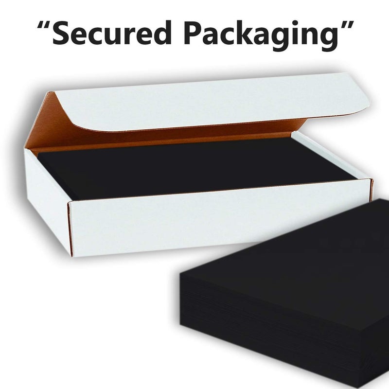 Hamilco ورق كاردستوك سميك ملون باللون الأسود من هاميليكو - بطاقات دعوة ملاحظة فارغة وبطاقات فهرس - مسطح 4 × 6 بوصة وزن ثقيل 80 رطل لبطاقات السكرابوك - 100 عبوة - Image 3